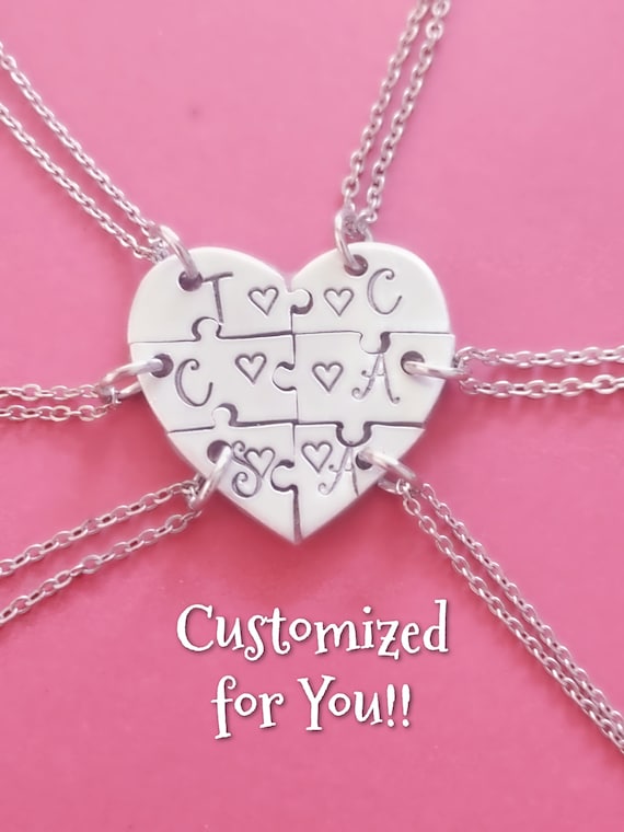 6 Best Friends 6 Friends Necklace 6 BEst Friend Gifts Six 