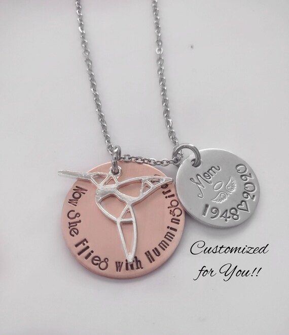 Hummingbird Necklace Now She Flies With 