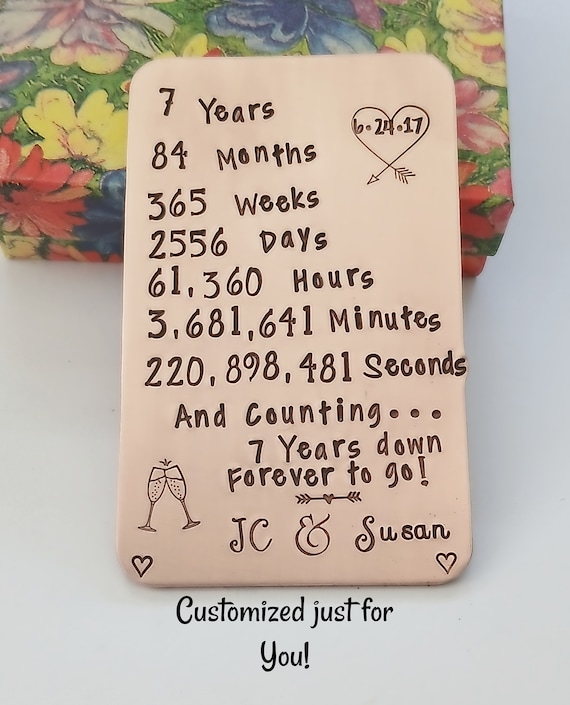 7th Anniversary Gift For Wife, 7 Year Anniversary Gifts, 7th Wedding Anniversary Gift Ideas, 7 Year Wedding Anniversary Gift For Her