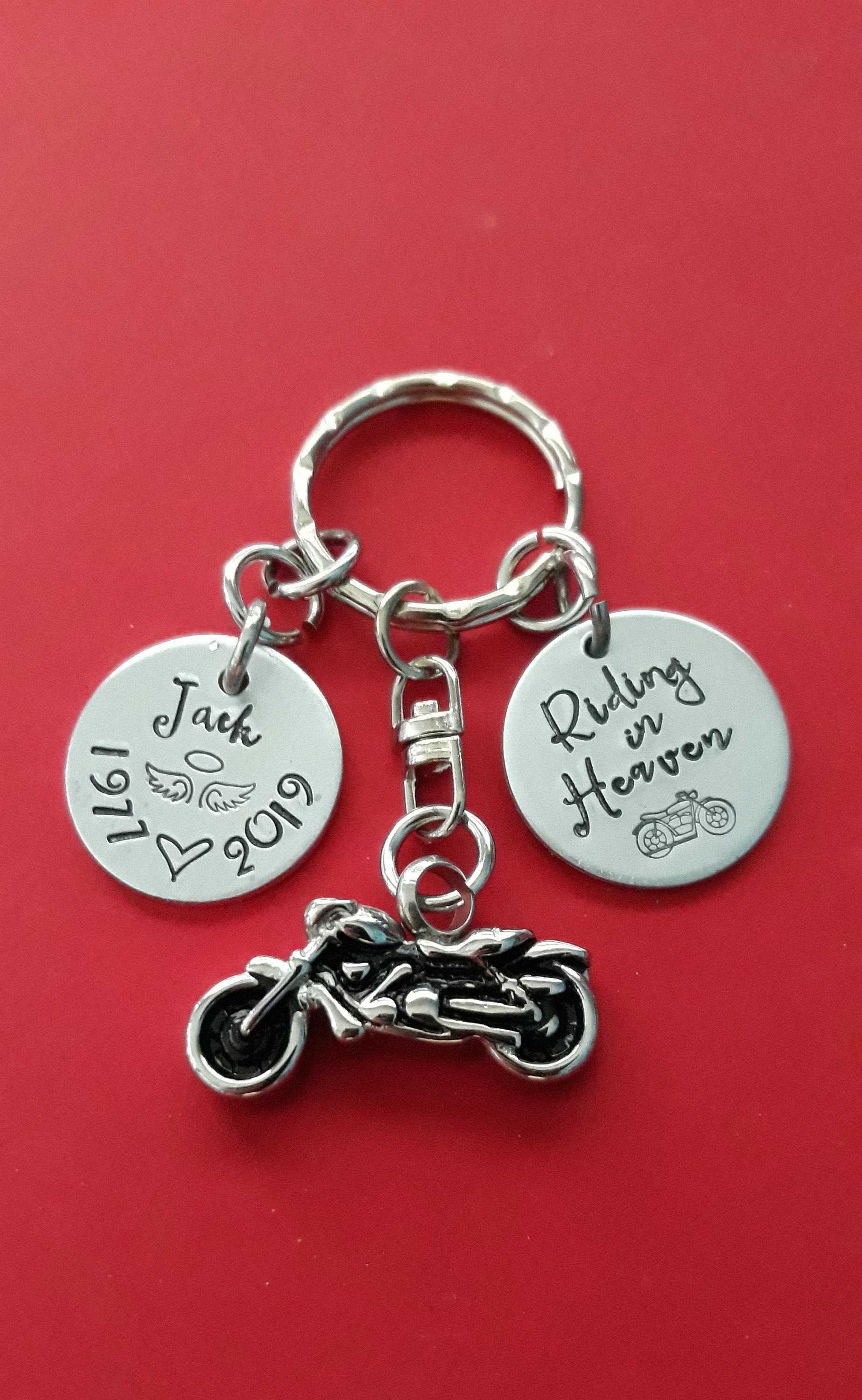 Biker Memorial Keychain Motorcycle Cremation Urn Etsy