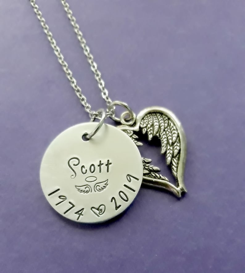 Memorial Necklace Sympathy Gift In Loving Memory of Etsy