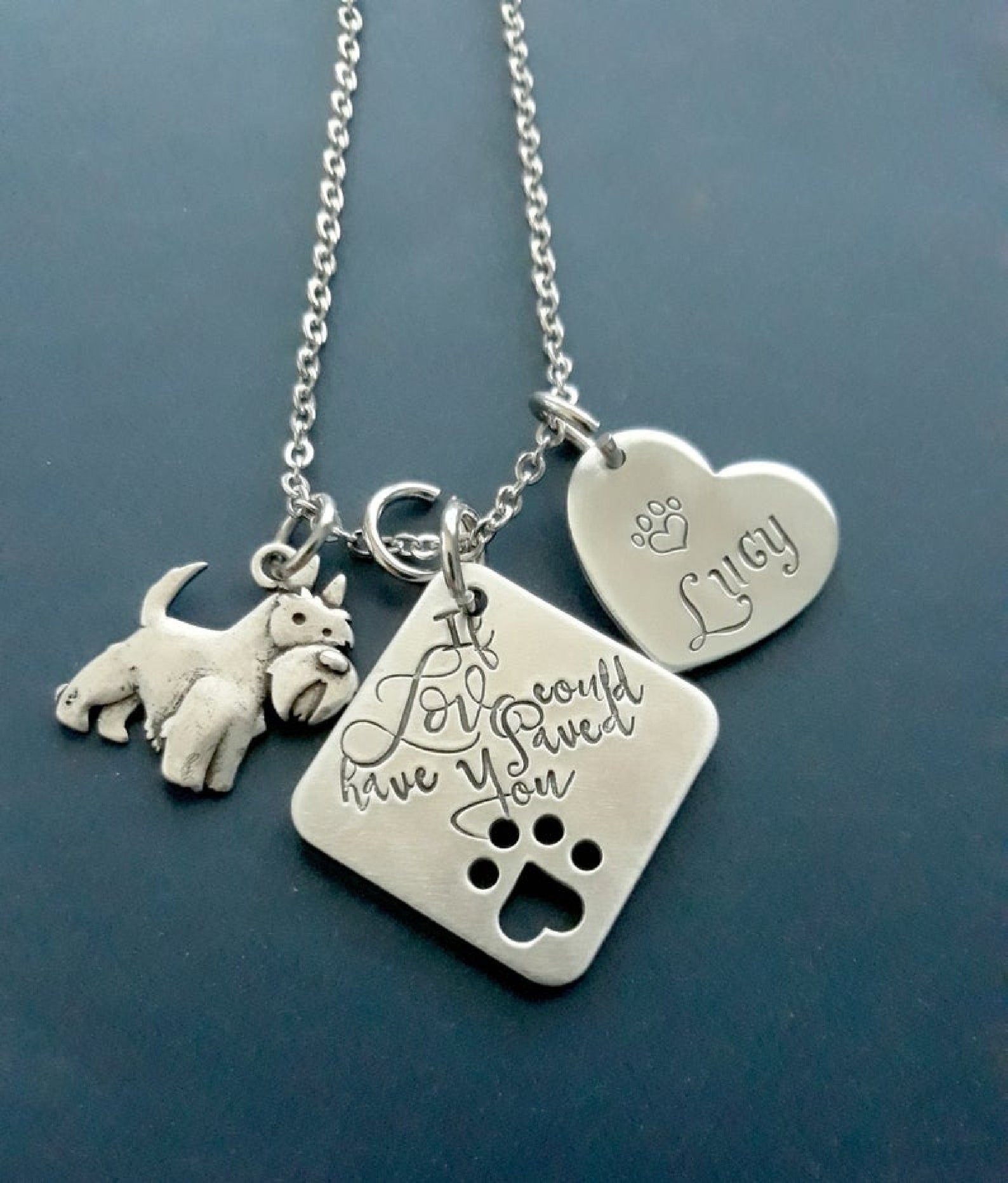 dog memorial necklace with picture Pendant Personalized Projection Necklace