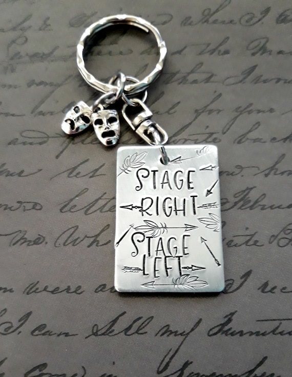 THESPIAN THEATRE ACTOR ACTING STAGE PLAY MUSICAL Keyring Keychain Key Gift