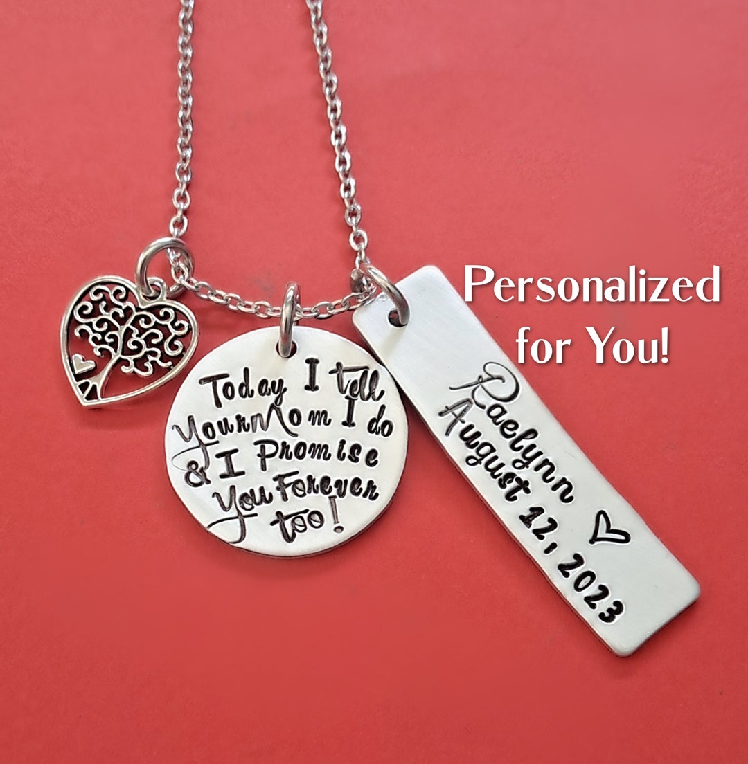 Wedding Day Gift for Step Daughter, Today I Tell Your Mom I Do