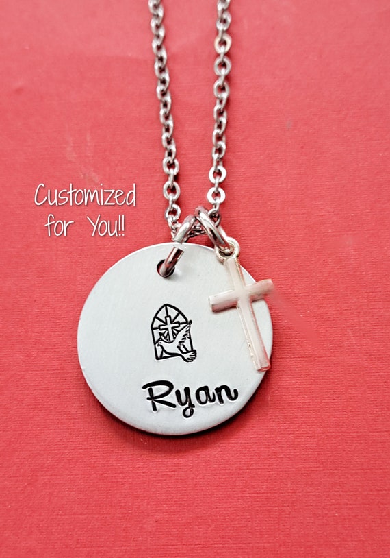 First Communion Necklace, 1st Communion Gift Boy Girl
