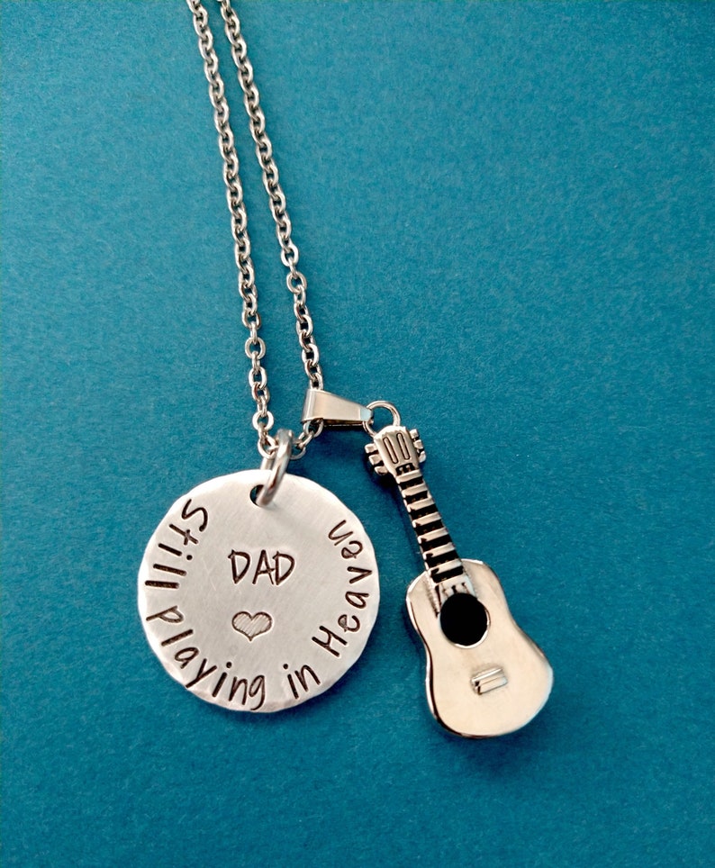 Guitar Cremation Urn Memorial Necklace Personalized Musician Etsy