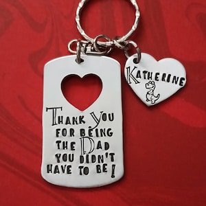 Step Dad Gift, Father's Day Gift, Step Dad Keychain, Custom Keychain, Thank You for being the Dad you Didn't Have to be image 3