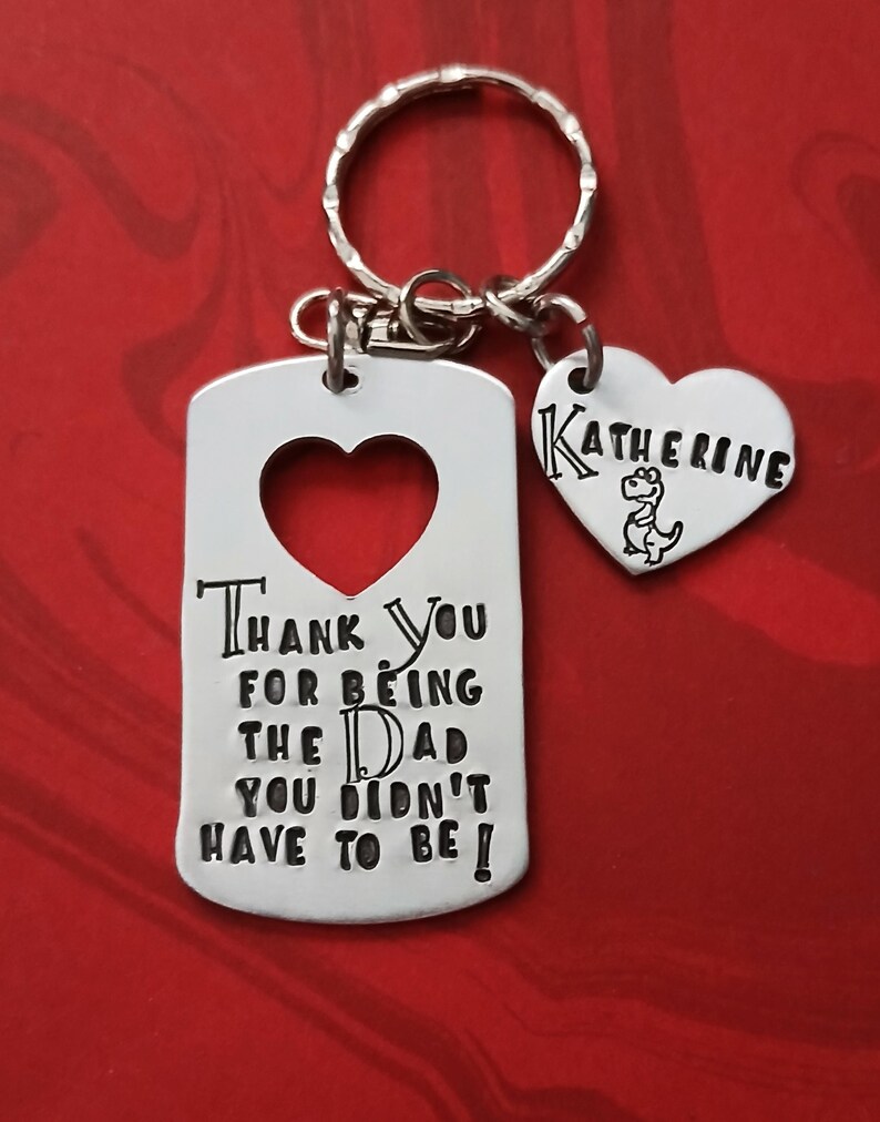Step Dad Gift, Father's Day Gift, Step Dad Keychain, Custom Keychain, Thank You for being the Dad you Didn't Have to be image 3