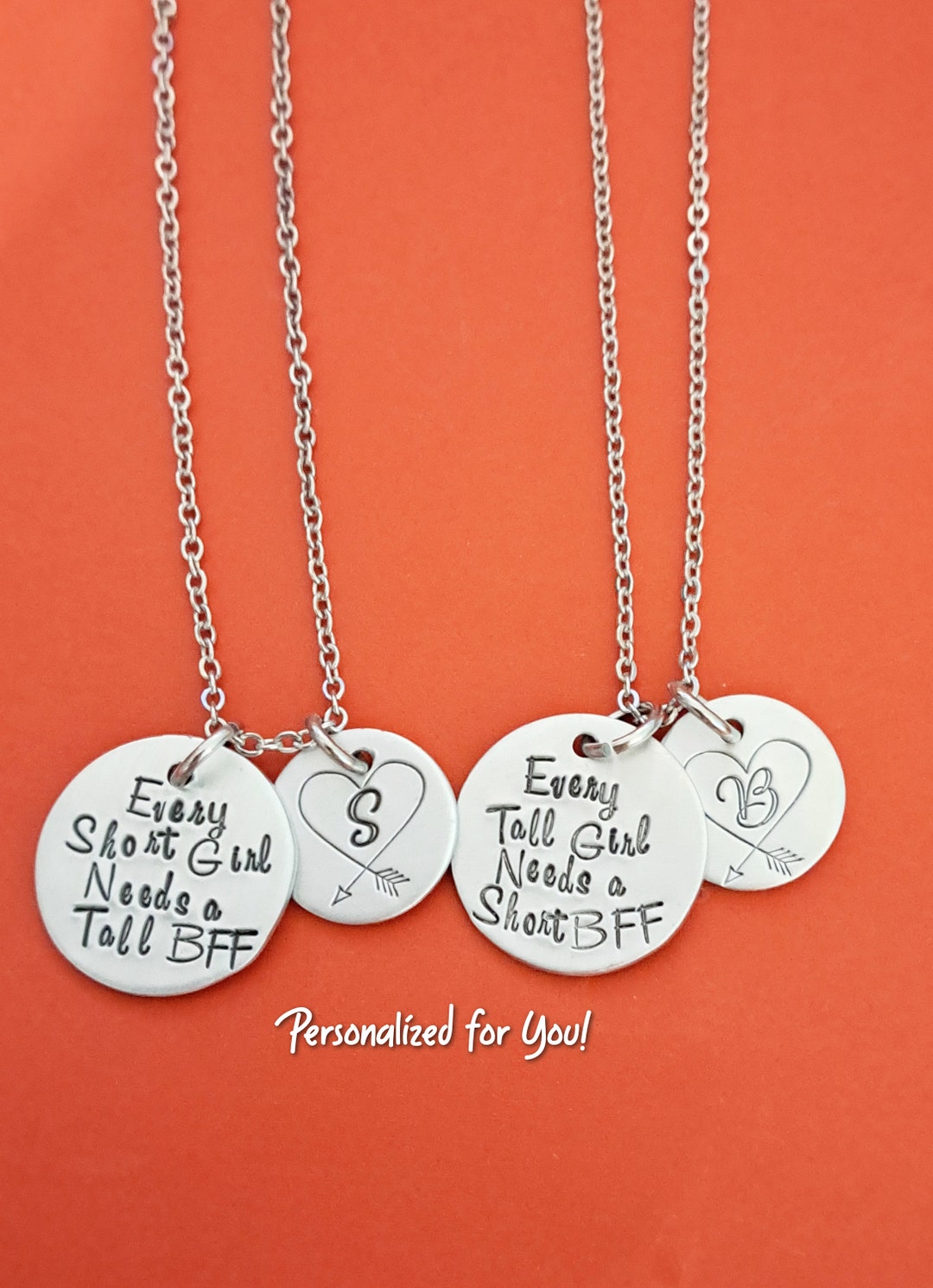 Guy and girl best friend necklaces sale