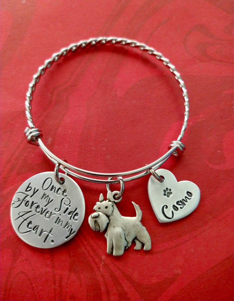 Dog Memorial Bracelet Hand Stamped Pet Remembrance Pet Etsy