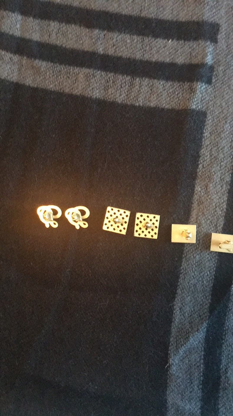 Vintage cuff links set of 3