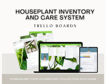 Plant Inventory System, Trello Board, Digital Download, Plant Tracker, Houseplant Care Planner, Watering Schedule, Online Journal, Fertilize