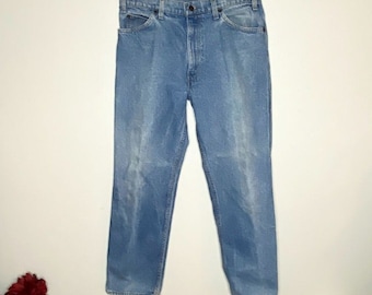 Vintage Levi's Dos Caballos Light Wash High Rise Blue Jeans 36x32