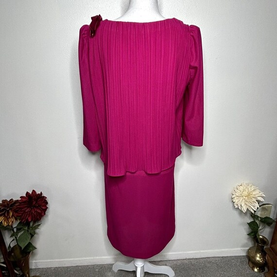 Vintage Sandi Dee Pink Midi 1980s Dress - image 4