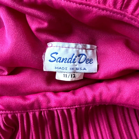 Vintage Sandi Dee Pink Midi 1980s Dress - image 5