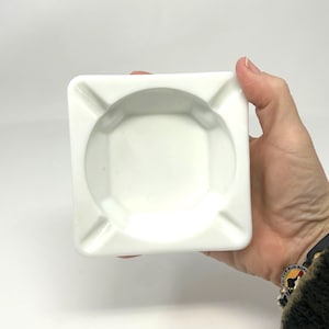 Vintage Mid-Century Westmoreland Paneled Grape Milk Glass Ashtray