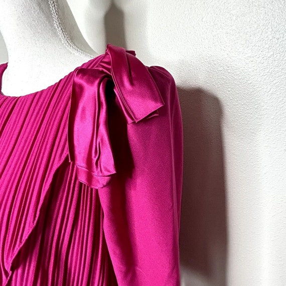 Vintage Sandi Dee Pink Midi 1980s Dress - image 2