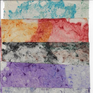 Papier himalayen recyclé en chanvre fait main, 19 x 29 po., violet, rouge, vert, jaune, orange, bleu