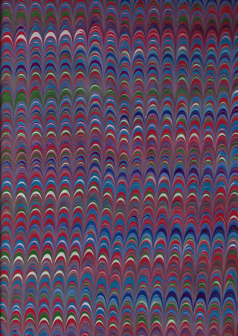 Hand Marbled Paper 19 x 25 Dutch pattern