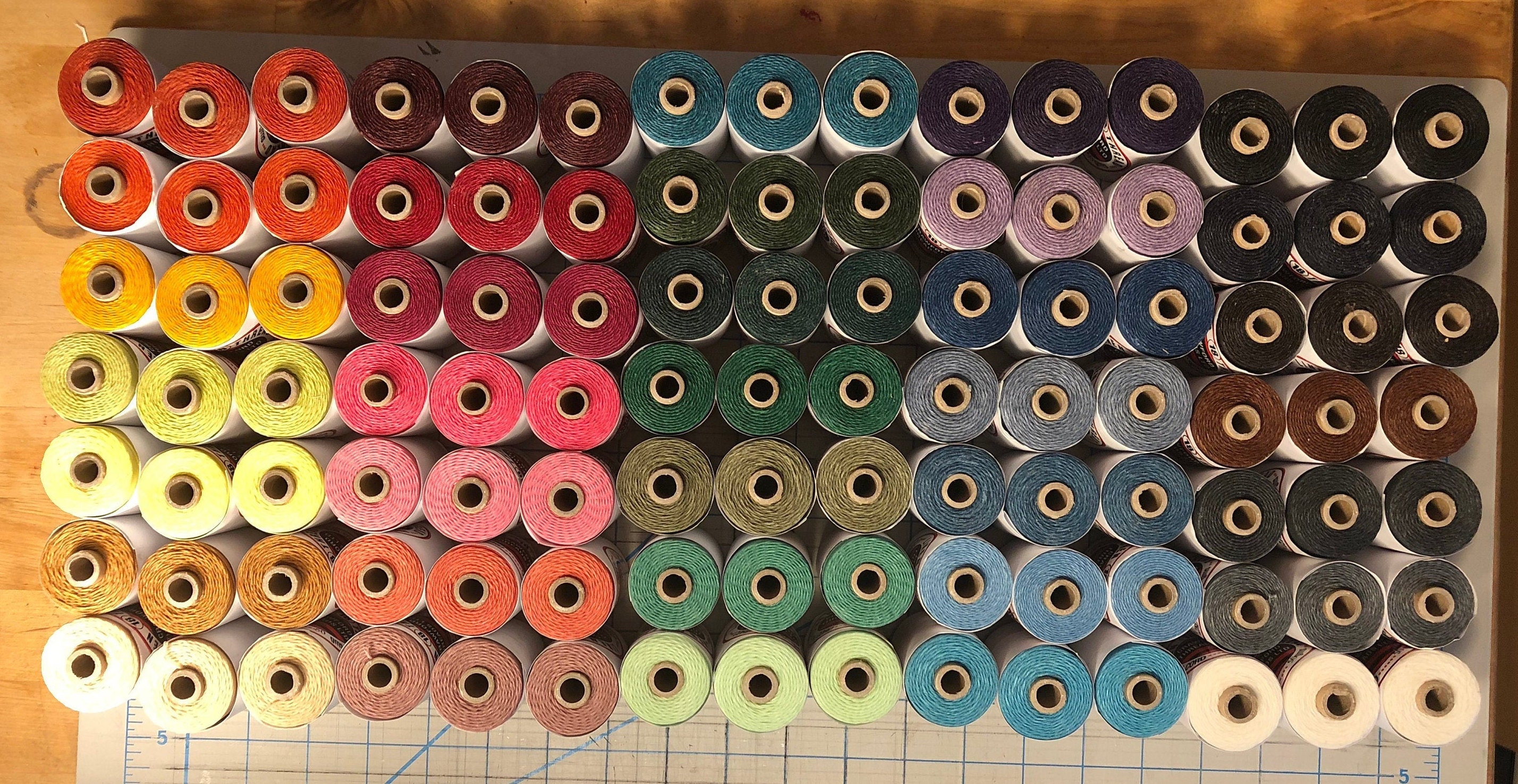 Crawford Waxed Irish Linen Thread 4 Ply Mint Green Sage Etsy