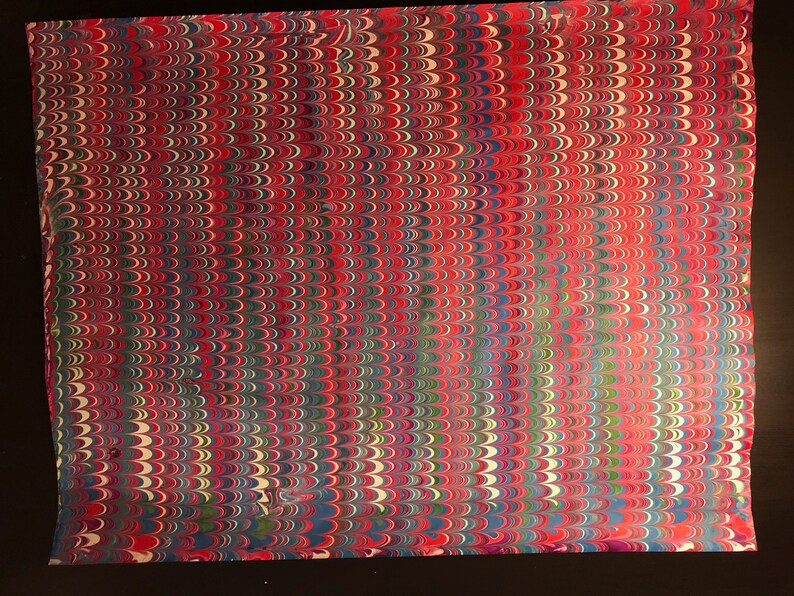 Hand Marbled Paper 19 x 25 Dutch pattern