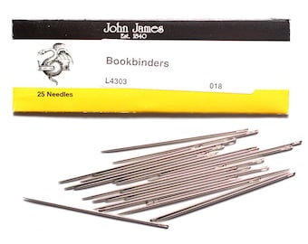 Buchbindernadeln von John James Needles, Stärke 18