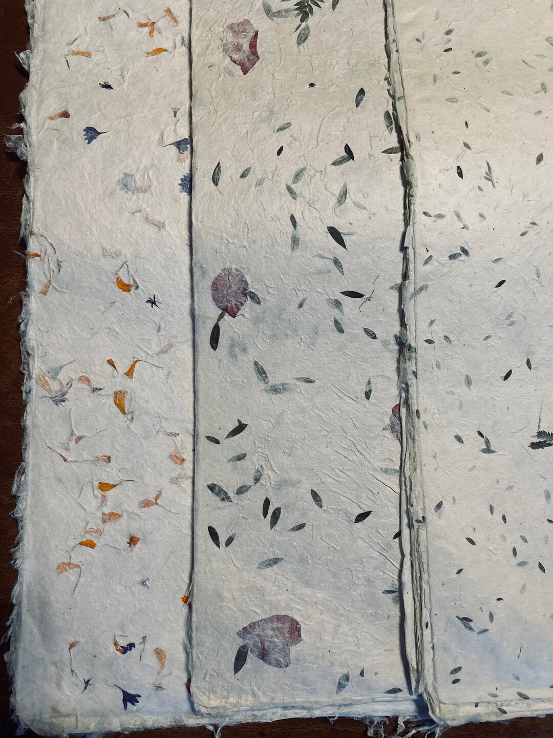 Handmade Lokta Paper, 19 X 29, Handmade Paper With Flowers and Seeds