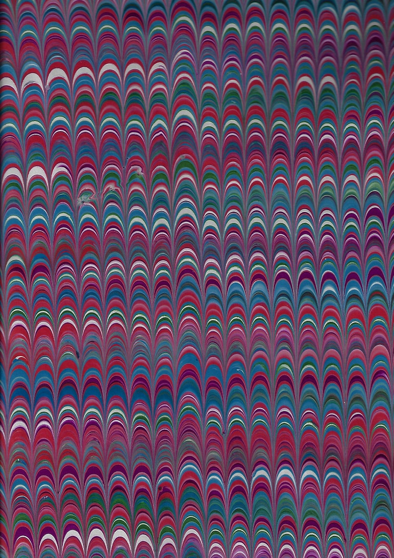 Hand Marbled Paper 19 x 25 Dutch pattern