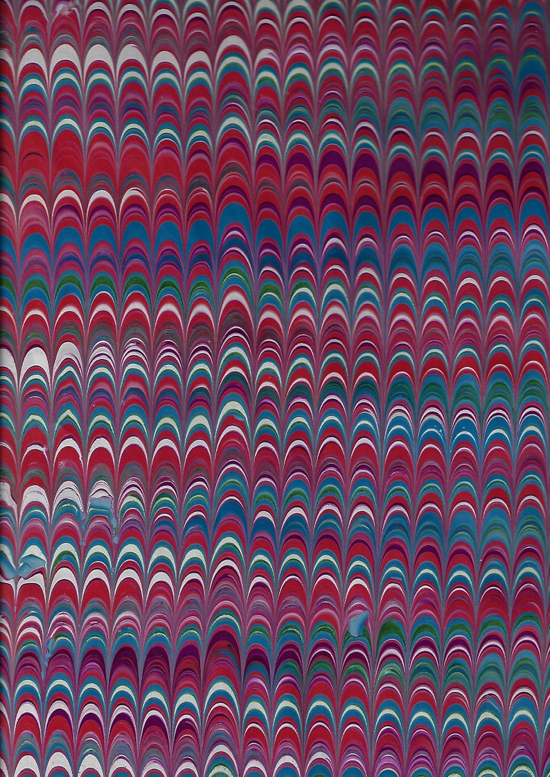 Hand Marbled Paper 19 x 25 Dutch pattern