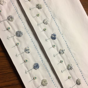 Handgestickte Kissenbezüge: Vintage Style Yoyo Flower Design