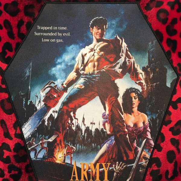 Army of Darkness Coffin Shaped Back Patch