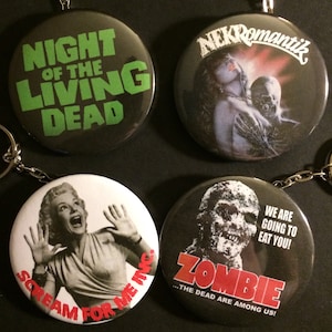 Horror Button Keychain w/ Bottle Opener Backs