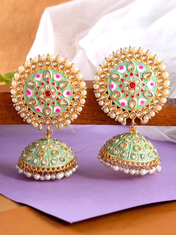 Buy Traditional Indian Jhumka Earrings Online in the USA — Karmaplace