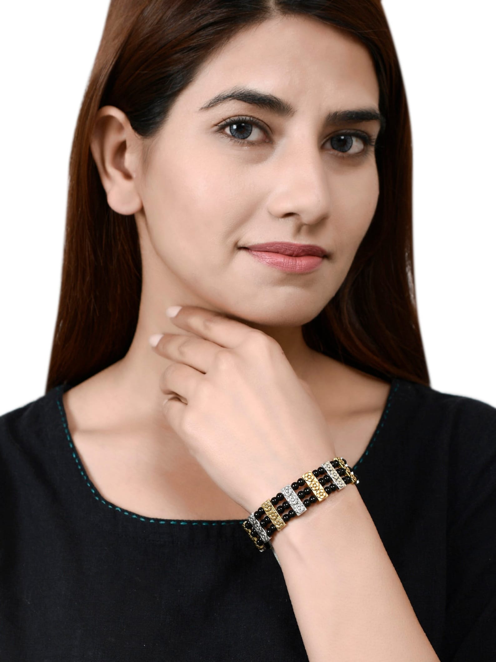 Women Black Beaded Handmade Adjustable Bracelets For Etsy