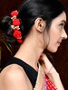 Women Red Embellished Hair Accessory, Bharatanatyam / kuchipudi dance / weddings/ events/ bride / hair accessories. 