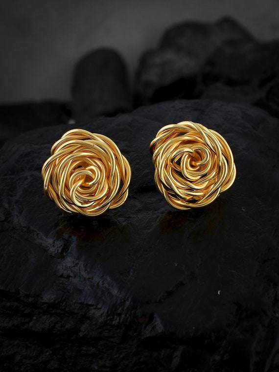 14K Plumeria in Rose Gold Stud Earrings – Genova Hawaiian Jewelry & Pearls