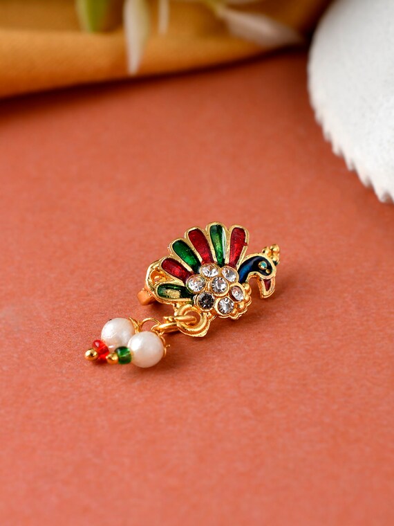 Meenakari nose pin deals