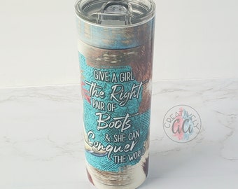 Country Tumbler Sublimation, Cowgirl Cup, Sublimation Tumbler, Birthday gift for her, Western accessories, Summer cute accessories for women