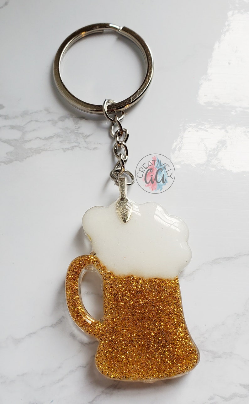 Beer Mug Keychain, Shaker Keychain, Bag Tag, Craft Beer Lover Gift