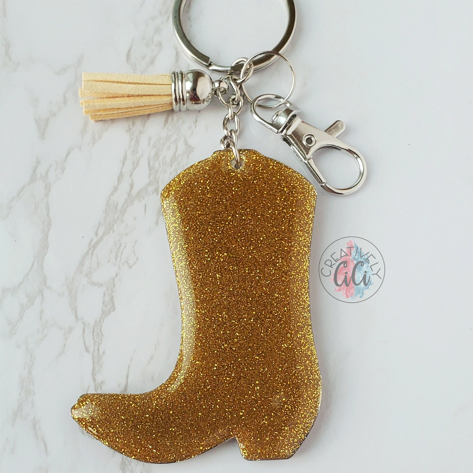 Cowboy Boot Keychain Cowgirl Boot Keychain Western Boot Etsy