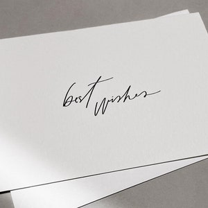 greeting card best wishes minimalist physical card