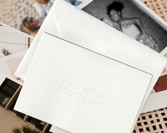 proposal card i can't say i do without you letterpress embossed bridesmaid gift