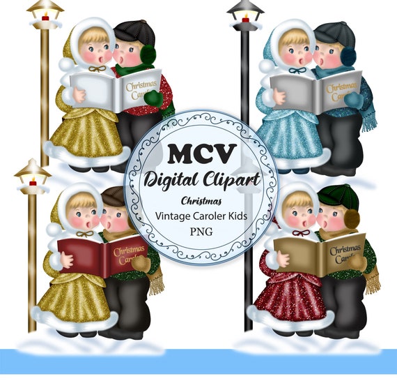 Victorian Christmas Carolers Clipart