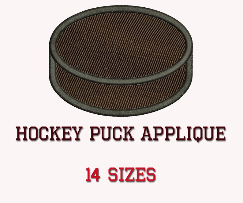 Hockey puck applique machine embroidery design 14 sizes  etsy