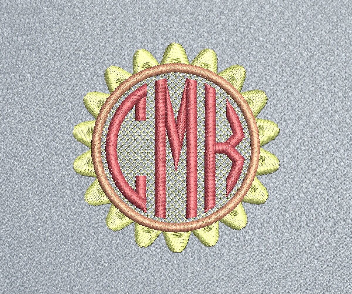 Sunflower machine embroidery design circle monogram 5 sizes  etsy Sunflower machine embroidery design circle monogram 5 sizes  etsy
