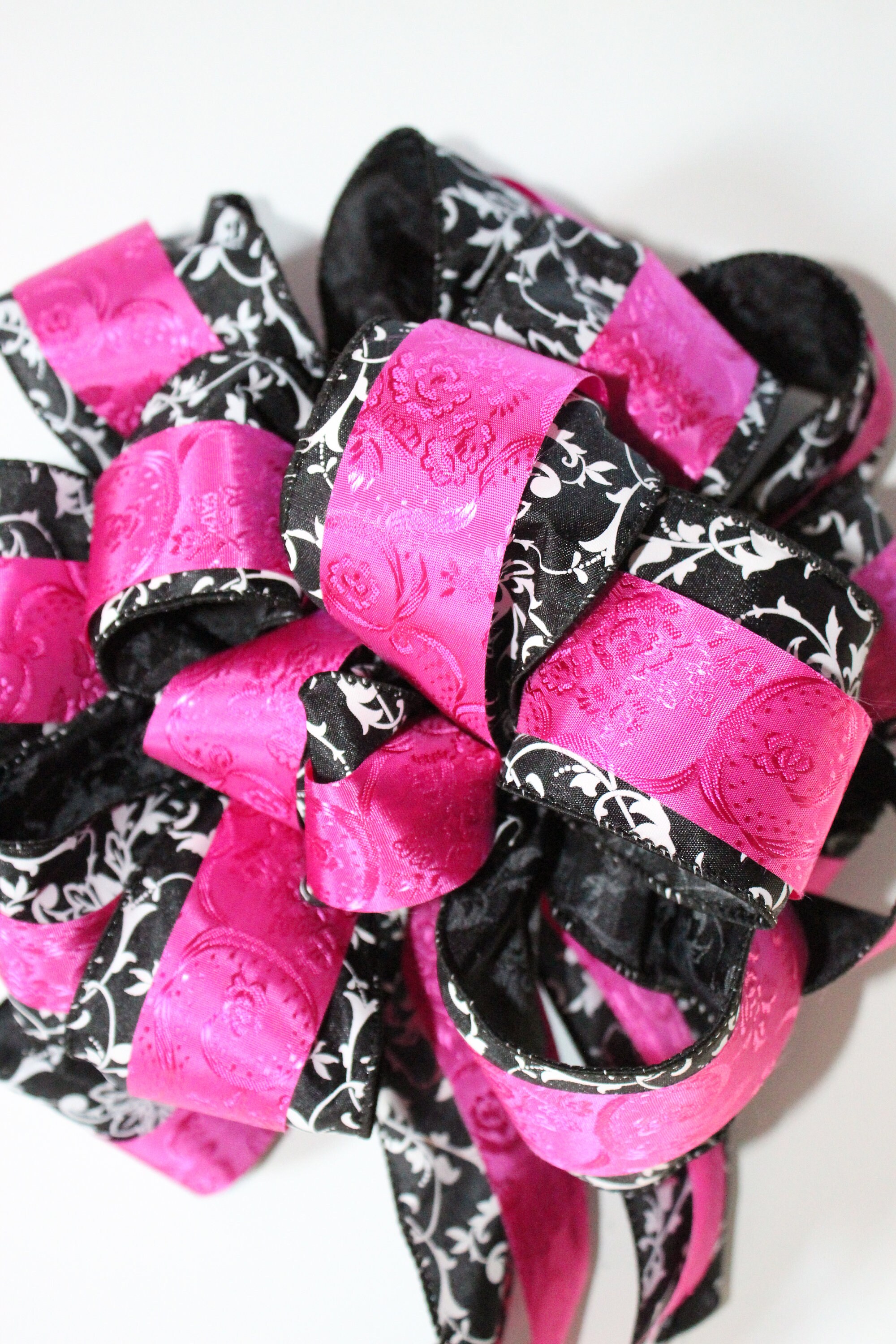 Girl Power Decor Pink Black and White Bow Elegant Craft Etsy
