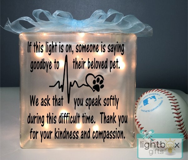 If This Light is On Someone is Saying Goodbye Euthanasia Etsy UK