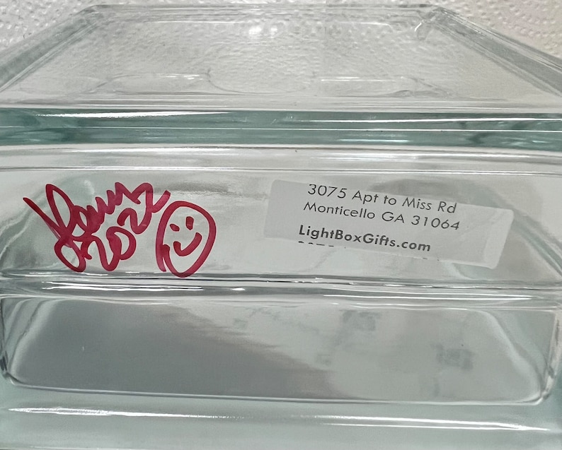 Because someone we love is in Heaven, there's a little bit of Heaven in our home lighted glasss block, 8x4, butterfly, memorial remembrance image 5