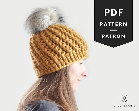PATRON tuque au CROCHET Tuque spirale Pour femme et enfants PDF