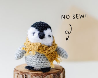 NO SEW Crochet pattern: Fitz the baby penguin